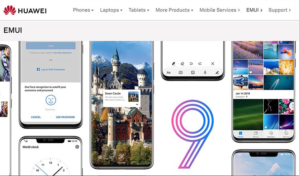 Giao diện EMUI 9.0. Giao diện EMUI 9.0.