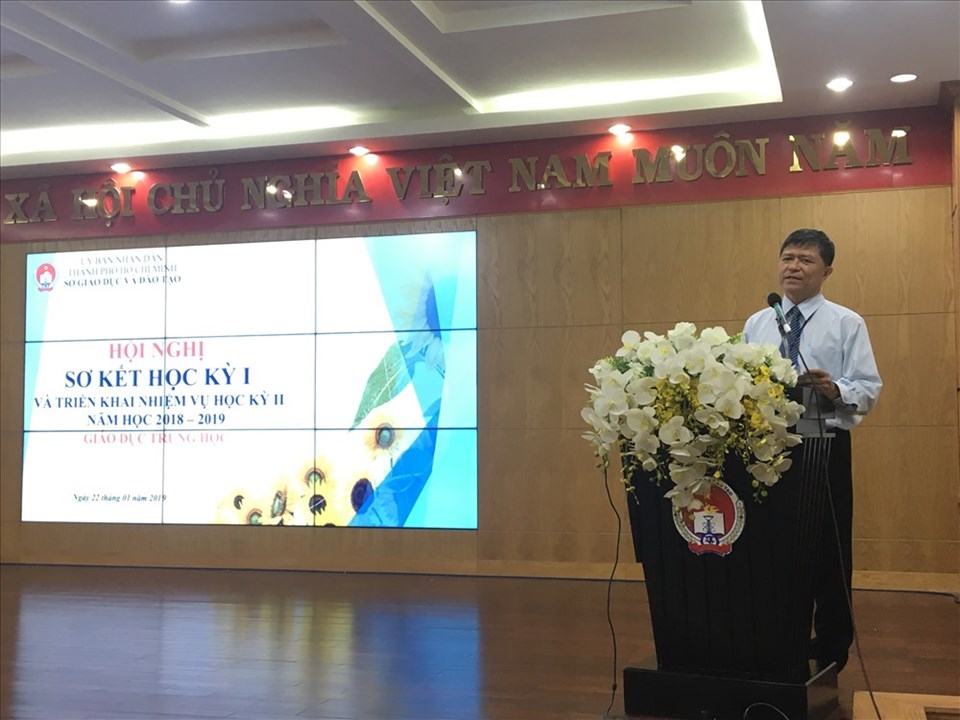 Ông Nguyễn Văn Hiếu - Phó Giám đốc Sở GD - ĐT TPHCM phát biểu tại hội nghị. Ảnh: Anh Nhàn Ông Nguyễn Văn Hiếu - Phó Giám đốc Sở GD - ĐT TPHCM phát biểu tại hội nghị. Ảnh: Anh Nhàn