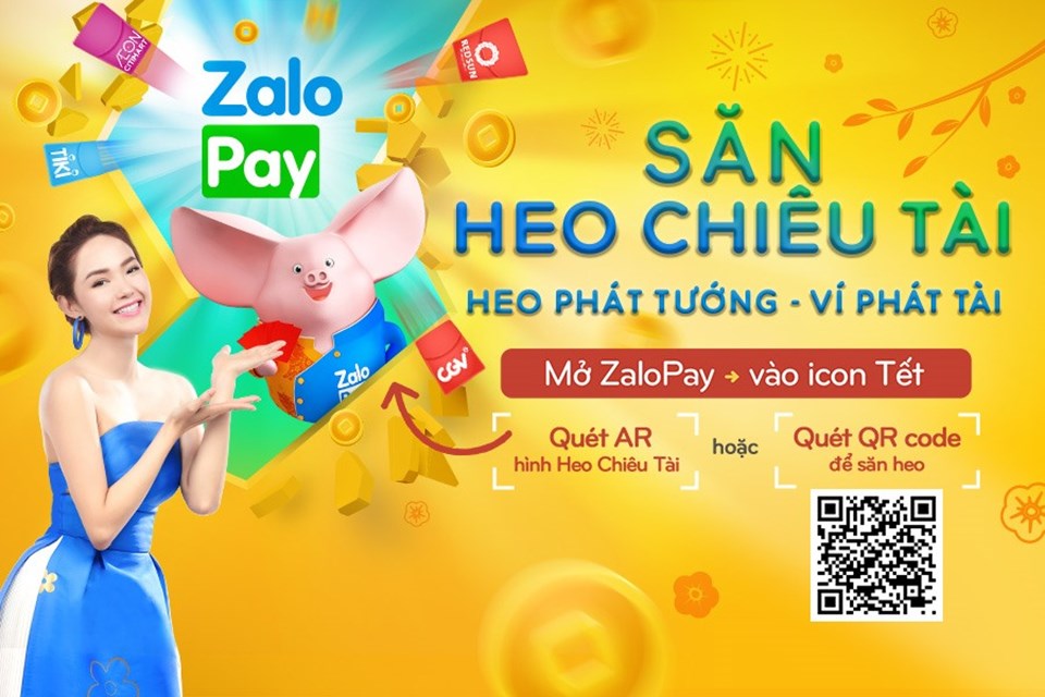 Chương trình Tết của ZaloPay là ví điện tử đầu tiên ứng dụng công nghệ AR (ảnh: VNG). Chương trình Tết của ZaloPay là ví điện tử đầu tiên ứng dụng công nghệ AR (ảnh: VNG).