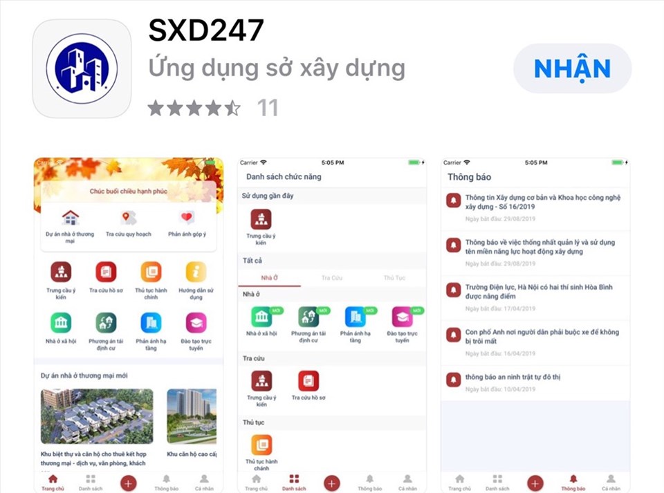 Người dân có thể tải ứng dụng trên nền tảng IOS và Android. Ảnh màn hình.