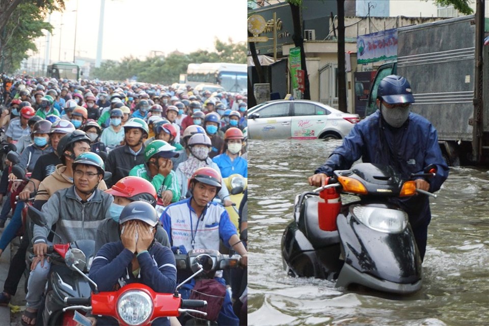 Ngập nước và kẹt xe đang là vấn nạn của người dân TPHCM nhiều năm qua. Ảnh: M.Q Ngập nước và kẹt xe đang là vấn nạn của người dân TPHCM nhiều năm qua. Ảnh: M.Q