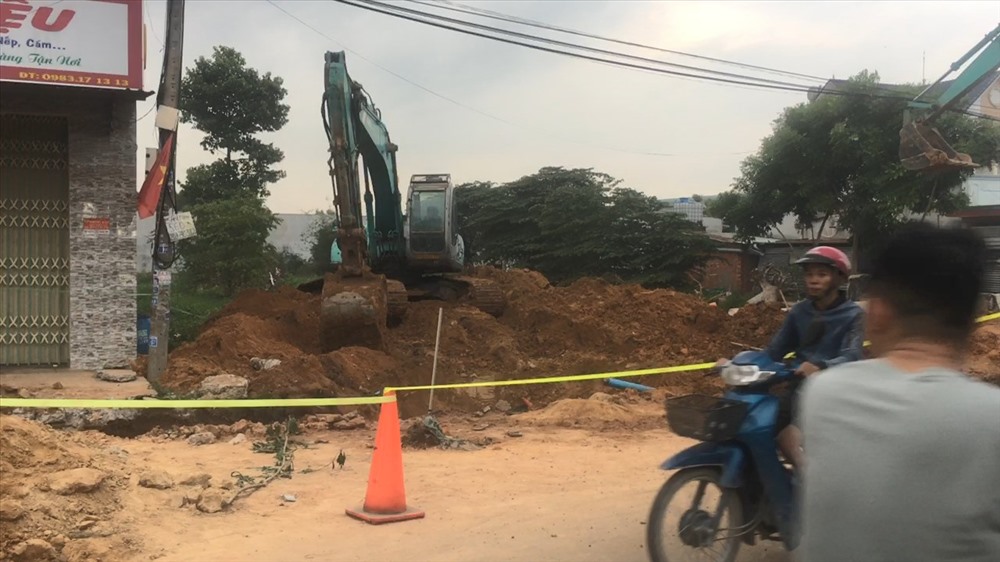 Hiện trường vụ lở đất.