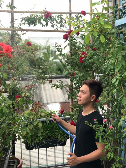 Vườn hoa mà 8X tự tay thiết kế.