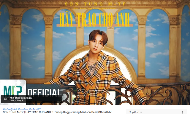 Tranh được lấy ý tưởng từ hình ảnh teaser MV. Ảnh chụp màn hình