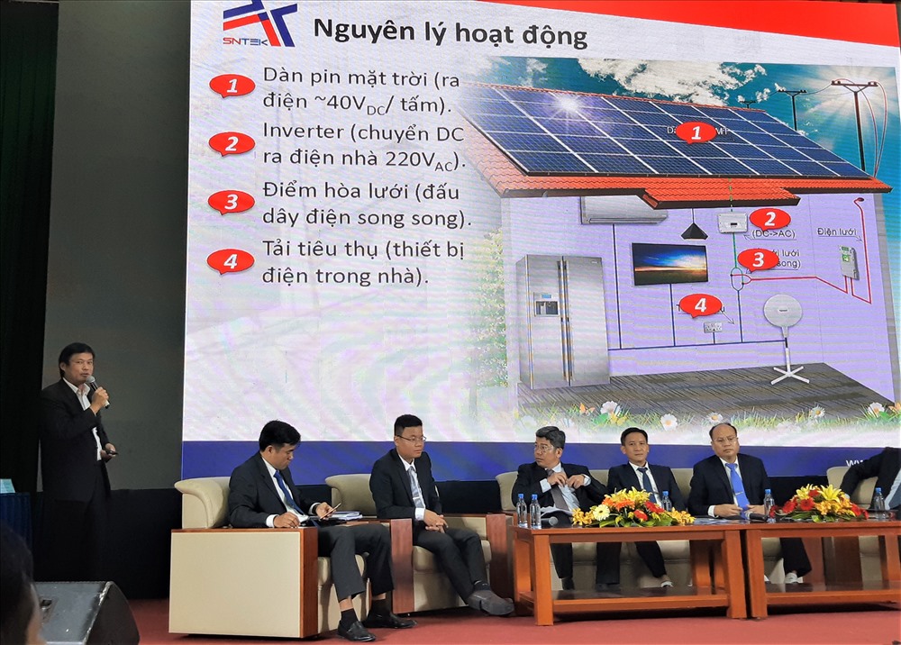 Giới thiệu sơ đồ hoạt động của hệ thống điện mặt trời áp mái.