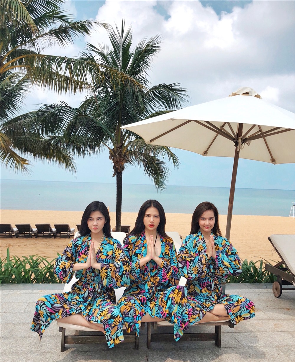 Nhóm có những phút giây nhí nhố, thư giãn trong kỳ nghỉ tại Vinpearl Phú Quốc.