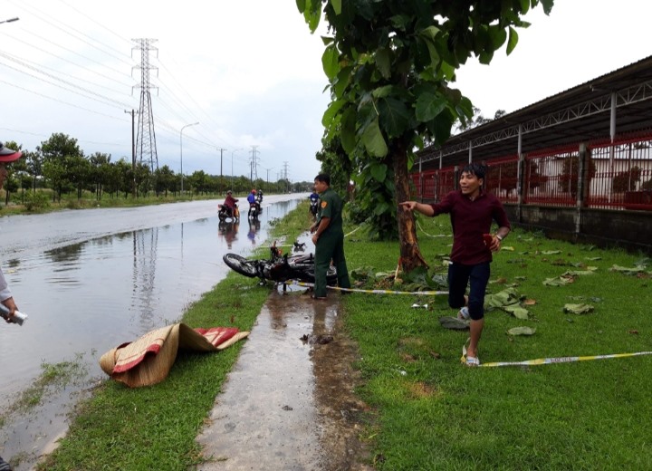Hiện trường vụ tai nạn.