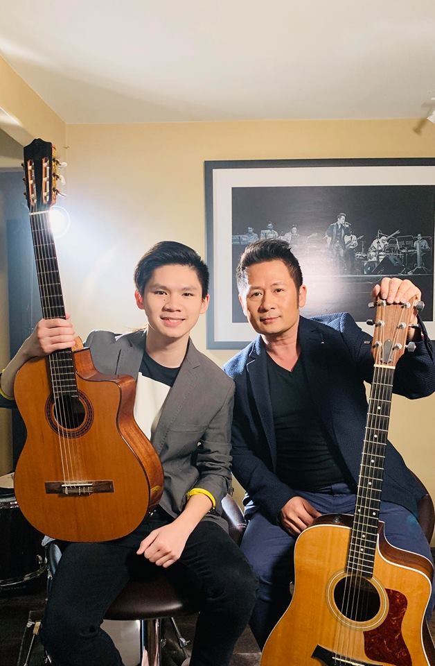 Bằng Kiều và con trai Beckham Nguyễn gây chú ý khi thực hiện chung bản cover “Người đứng sau hạnh phúc“. Ảnh: NVCC.