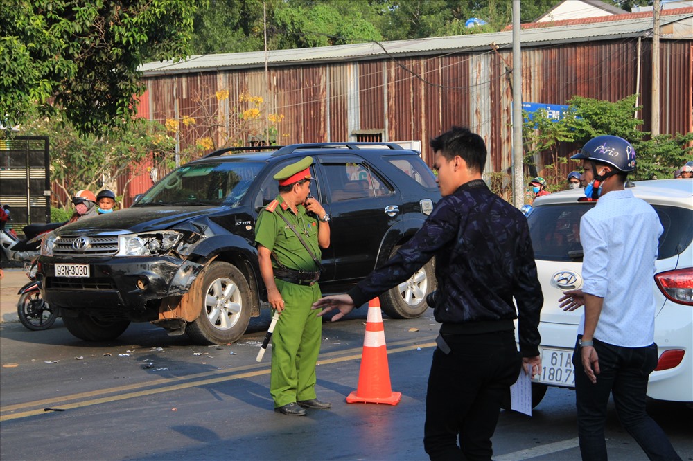 Hiện trường vụ tai nạn.