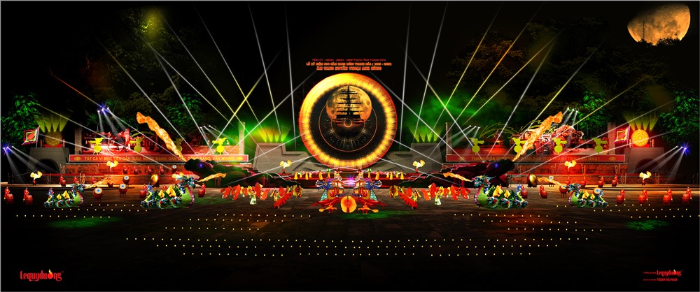 Sân khấu Lễ kỷ niệm 990 năm Thanh Hóa. Ảnh: BTC.