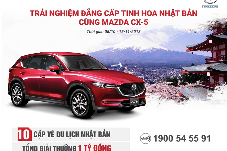 Mua Mazda CX-5 nhận chuyến du lịch Nhật Bản Mua Mazda CX-5 nhận chuyến du lịch Nhật Bản