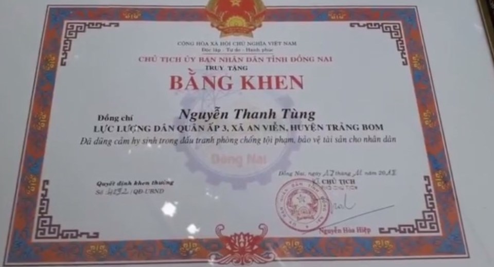 Bằng khen của UBND tỉnh Đồng Na Bằng khen của UBND tỉnh Đồng Na