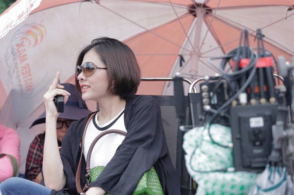 Vân Trang trên phim trường Vân Trang trên phim trường