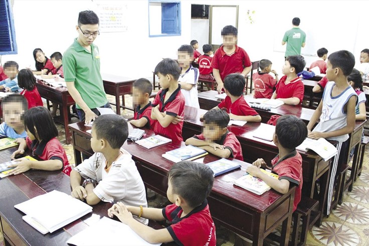 Lớp học tình thương giữa khu nhà trọ vào năm học mới Lớp học tình thương giữa khu nhà trọ vào năm học mới