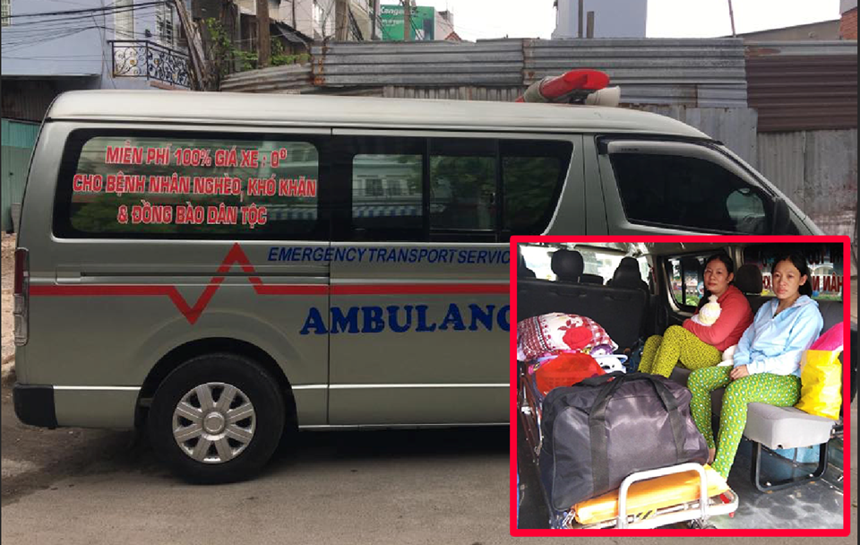 Nhiều gia đình bệnh nhân nghèo được chuyến xe 0 đồng chở về quê miễn phí. Ảnh TK. Nhiều gia đình bệnh nhân nghèo được chuyến xe 0 đồng chở về quê miễn phí. Ảnh TK.